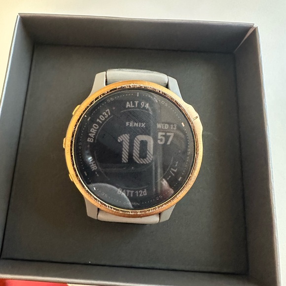 Garmin Fenix 6S Sapphire Powder Gray Rose Gold Smart Watch - Picture 4 of 5